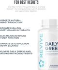Revive Md Daily Greens Supplement For Men & Women - Superfood & Antioxidant Blend With Digestive Enzymes Prebiotics & Probiotics For Immune Support Digestive & Gut Health - 180 Capsules