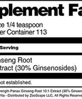 Terravita Extra Strength Panax Ginseng Root 10:1 Extract (30% Ginsenosides) Powder (4 Oz, Zin: 514414)