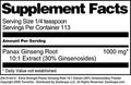 Terravita Extra Strength Panax Ginseng Root 10:1 Extract (30% Ginsenosides) Powder (4 Oz, Zin: 514414)