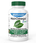 Drformulas Hairomega 3-In-1 Hair Growth Vitamins With Dht Blocker, Biotin For Women & Men Hair Skin And Nails Supplement For Hair Loss, 120 Pills