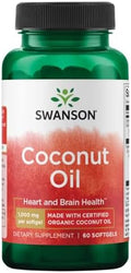 Swanson EFAs Coconut Oil Made with Certified Organic Coconut Oil (1000mg, 60 Softgels)