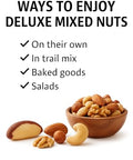 Foods Alive Organic Deluxe Mixed Nuts, 8oz, Kosher Blend of Premium Organic Cashews, Almonds, Walnuts, Pecans, Brazil Nuts