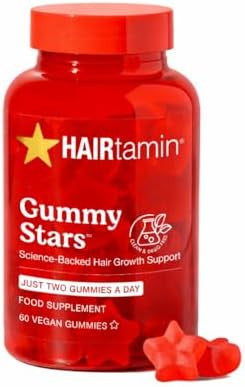 HAIRtamin Gummy Stars Hair Vitamins with Biotin Month Supply