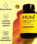 HUM Here Comes The Sun Immune Support Supplement with Vitamin D Supplements for Women and Men for a Healthy Immune System D3 Vitamin Supports Bone Health 30 Capsules