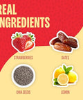 Smash Foods Strawberry Superfood Fruit Spread, No Sugar Added, Keto Jam with Chia Seeds, Vegan, Low-Calorie, 17.5 oz