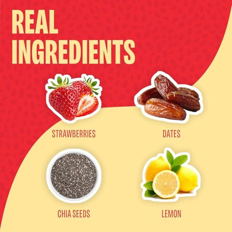 Smash Foods Strawberry Superfood Fruit Spread, No Sugar Added, Keto Jam with Chia Seeds, Vegan, Low-Calorie, 17.5 oz