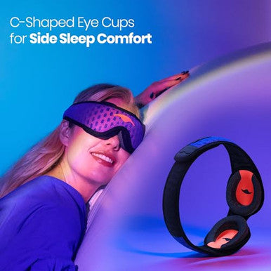 Manta Sleep Manta Pro Sleep Mask - 100% Light Blocking Sleep Mask For Side Sleepers Breathable And Comfortable Spacious & Zero Pressure For Long Lashes Perfect For Sleep/Travel/Nap/Shift Work