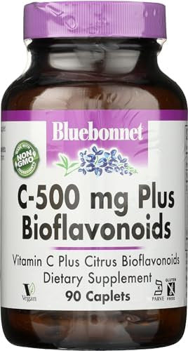 Bluebonnet Vitamin C 500 Mg Plus Bioflavonoids Caplets 90 Count (743715005228)