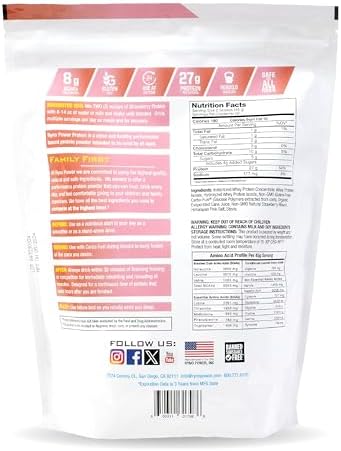 Ryno Power All Natural Whey Protein 2Lb (20 Servings) 'Strawberry' 100% Whey Protein Blend & No Fillers Non Gmo