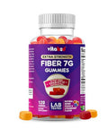 Vitabod Fiber Gummies 7G Per Serving For Digestive Health & Regularity Prebiotic Gofos Plant-Based Fiber No Sugar Added Vegan Berry Peach Strawberry 120 Gummies (Adults Women & Men)