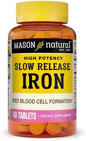 Mason Natural Slow Release Iron Unflavored 60 Count Pack Of 3