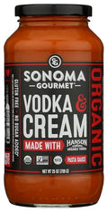 Sonoma Gourmet, Pasta Sauce Vodka Cream Organic, 25 Ounce