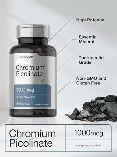 Horbaach Chromium Picolinate 240 Tablets 1000Mcg