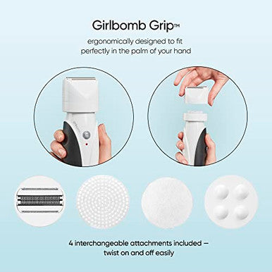 Conair Girlbomb Shaver For Women And Body Buffer Wet/Dry Lithium Ion Rechargeable