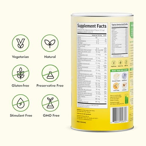 Almased High Protein Shakes Meal Shake Meal Powder For Weight Loss With Shaker Bottle (Original And Vanilla 2 Cans Of 17.6 Oz + Bottle + Scoop)