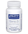Pure Encapsulations Vitamin D3 400 IU 120 vcaps