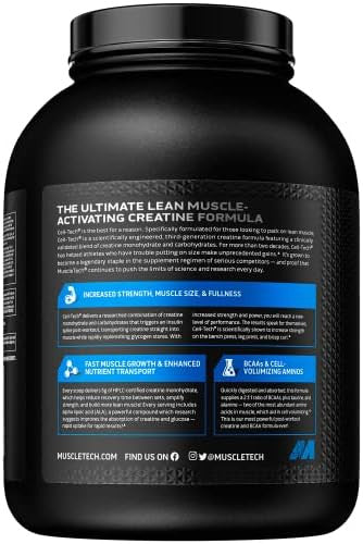 Muscletech Celltech Creatine Powder & Clear Muscle Hmb Supplements Muscle Builder & Recovery Drink For Men & Women 6 Lbs Powder & 42 Softgels