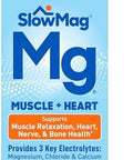 Slowmag Muscle + Heart Magnesium Chloride With Calcium Supplement To Support Muscle Relaxation Occasional Muscle Cramping & Heart Health High Absorption 120 Count
