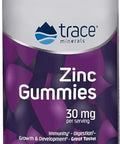 Trace Minerals Zinc Gummies - Chewable Zinc Supplement With Elderberry - Supports Immune System Health - Supplement To Aid Healthy Digestion & Development - Elderberry, 60 Gummies (30 Servings)