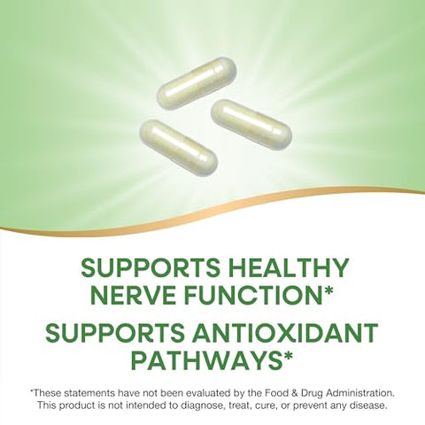 Nature'S Way Alpha Lipoic Acid Supports Healthy Nerve Function & Antioxidant Pathways 600 Mg Per 3-Capsule Serving 60 Capsules (Packaging May Vary)