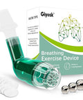 Giyosk Breathing Exercise Device For Lungs Lung Expansion And Mucus Relief Device Portable Expiratory Breathing Exerciser With A Set Of Accessories Breathing Trainer For Lung Cleanse(Green)