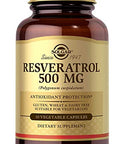 Solgar Resveratrol 500 Mg 30 Vegetable Capsules - Antioxidant Protection - Gluten Free Dairy Free 30 Servings