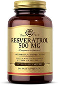 Solgar Resveratrol 500 Mg 30 Vegetable Capsules - Antioxidant Protection - Gluten Free Dairy Free 30 Servings