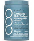 Neocell Creatine Monohydrate Powder 30 Servings With Multi Collagen Peptides Unflavored For Women And Men