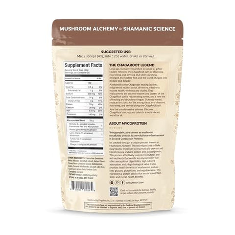 Lakanto Classic Monk Fruit Sweetener with Erythritol 1 lb and ChagaRoot MycoProtein Mushroom Protein Powder Chocolate 1.76 lb
