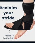 Welnove Afo Foot Drop Brace Adjustable Lightweight Ankle Support Keeps Foot At 90 Dorsiflexion Relieves Drop Foot Achilles Tendonitis Ankle Sprain