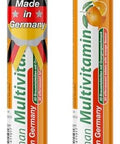 TandD German Multvitamin 10 Vitamins 40 Vegan Drink Effervescent Tablets Orange Flavor Made in Germany