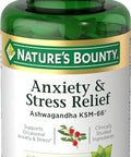 Nature'S Bounty Stress Relief Ashwagandha Ksm-66 Supports Occasional Stress Relief Dietary Supplement 2 Tablets Per Day Vegetarian Tablets Gluten Free 90 Ct