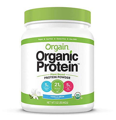 Orgain Organic Plant Based Protein Powder Creamy Chocolate Fudge 1.02 Pound Organic Plant Based Protein Powder Vanilla Bean Vegan Low Net Carbs Non Dairy Gluten 1.02 Pound