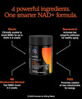 Mitoq Nad+ Dual Action Supplement With Clinically Studied Niacin (Niacinamide) Nicotinamide Riboside (Nr) Resveratrol & Pqq Boosts Nad+ Energy Focus & Healthy Aging 60 Capsules