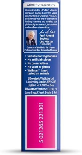 Vitabiotics Wellman Original Vitamin and Mineral Supplement 30S Bundle Vegetarian Tablets By Vitabiotics