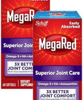 Megared 353Mg Omega3 Krill Oil Joint Care Supplement With Epa/Dha Fatty Acids Antioxidants Hyaluronic Acid No Fishy Burp Aftertaste As With Fish Oil 60 Count Softgels (2 Pack)
