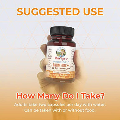 Maryruth's Organics Probiotic Turmeric + Extra Gi Support 60 Count