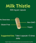 Bestvite Milk Thistle 300Mg (240 Vegetarian Capsules) - Standardized To 80% Silymarin Flavonoids - No Stearates - Vegan - Non Gmo - Gluten Free