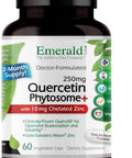 Emerald Labs Quercetin Phytosome Plus - Vegan Antioxidant & Immune Support Supplement - Contains Quercetin & Zinc - 60 Vegetable Capsules (60-Day Supply)