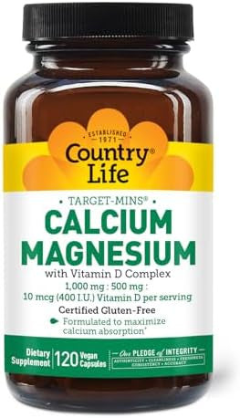 Country Life Target-Mins Calcium Magnesium With Vitamin D Complex For Total-Body Utilization And Osteoporosis Prevention