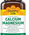 Country Life Target-Mins Calcium Magnesium With Vitamin D Complex For Total-Body Utilization And Osteoporosis Prevention