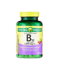 Spring Valley Vitamin B12 2500 mcg B12 Quick Dissolve Cherry Flavor Tablets Dietary Supplement Vitamin B12 120 Count + DRI Store +Sticker