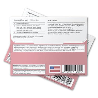 Glutathione Topical Patch By Patchaid 30Day Supply