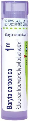 Boiron Baryta Carbonica 1M For Sore Throat Worsened By Cold and Wet Weather 80 Pellets