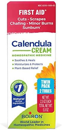 Boiron Calendula Cream For First Aid Minor Burns Cuts Scrapes Insect Bits And Sunburn 2.5 Oz
