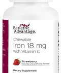 Bariatric Advantage Iron 18 Mg With Vitamin C Chewable Strawberry 90 Tablets