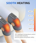 Knonnetd Cordless Knee Massager With Heat Vibration For Pain Relief Electric Heated Knee Brace With 5 Heat Levels And 3 Massage Mode s For Men Women