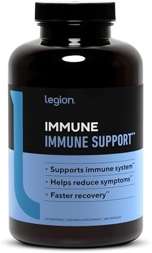 Legion Immune Immune Booster For Adults Natural Immunity System Support W/Vitamin C (500Mg) American Ginseng Guduchi And Garlic Supplement.