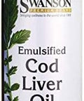 Swanson Emulsified Cod Liver Oil (Mint) 16 fl Ounce (1 pt) (473 ml) Liquid