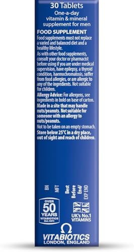 Vitabiotics Wellman Original Vitamin and Mineral Supplement 30S Bundle Vegetarian Tablets By Vitabiotics